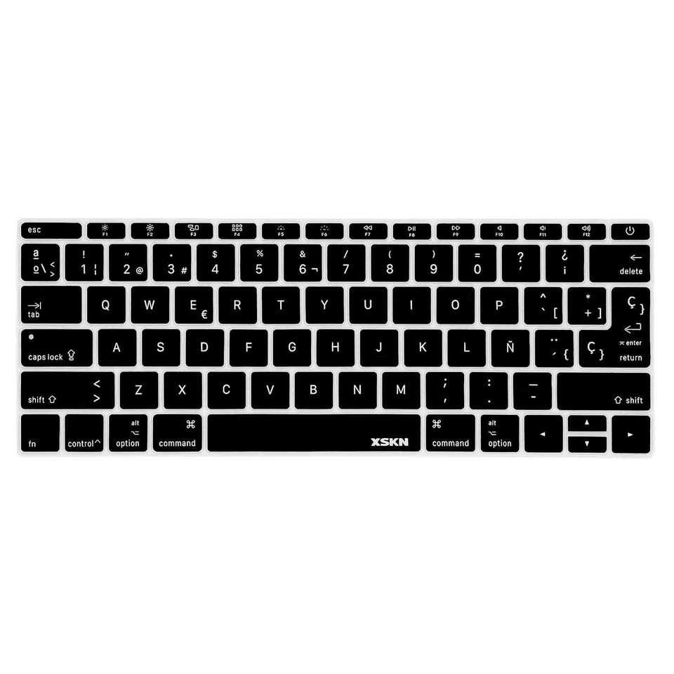 XSKN Spanish Keyboard Cover for Macbook Pro 13.3 no Touch Bar/Macbook 12 inch - Image 1 of 4