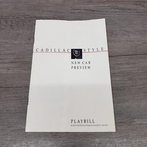 Cadillac 1989 Industrial Musical Show Playbill New Car Preview Convention Auto - Bild 1 von 3