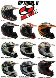 CASQUE NO FEAR OPTIMAL 2 / EVO VINTAGE COLLECTOR HELMET MX SX ENDURO - Picture 1 of 14
