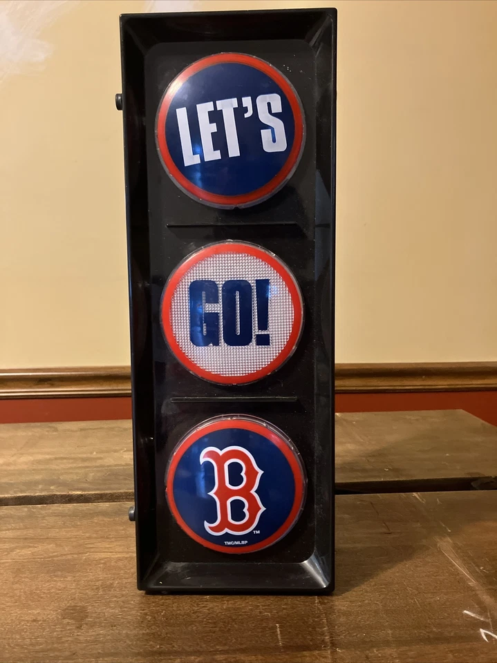 MLB LET'S GO BOSTON RED SOX FLASHING STOP LIGHT SIGN MAN CAVE NOS MEMORY COMPANY - Image 1 of 4