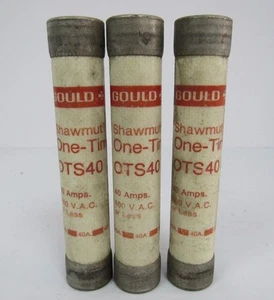 GOULD SHAWMUT ONETIME OTS40 SICHERUNGEN 40AMP MENGE 3 - Bild 1 von 3