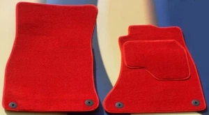 Alfombrillas coche AUDI TT MK2 2 PLAZAS (8J) 2006-2014 RHD ROJO BRILLANTE + 4 CLIPS - Imagen 1 de 6