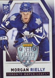 MORGAN RIELLY 2013/14 PANINI ROOKIE card RC8 PLAYER of the DAY NMT TORONTO LEAFS