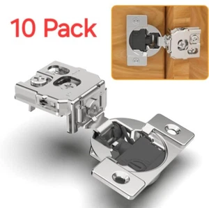 Bisagras ocultas de cierre suave 4D superpuestas de 10 quilates 1" para puerta de marco facial, ajustables - Imagen 1 de 4