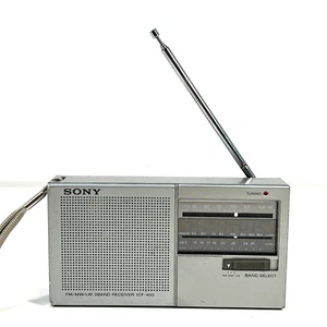 Radio Sony ICF-400 testata portatile ricevitore 3 bande FM MW LW argento - Foto 1 di 6