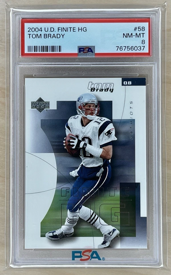 2004 UPPER DECK FINITE HG TOM BRADY #58 PSA 8 PATRIOTS - Image 1 of 2