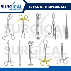 10 Pcs Assorted Orthopedic Surgical Instruments Custom Made Set - German Grade - Picture 1 of 9