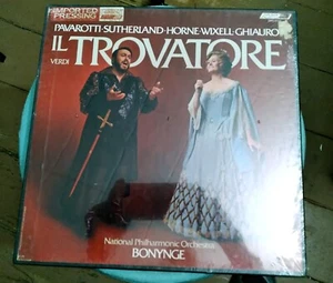 PAVOROTTI, IL TROVATORE-SUTHERLAND,HORNE-1977-SEALED TRIPLE LP BOX SET - Picture 1 of 3