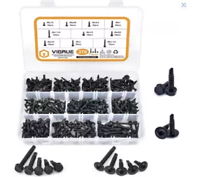 Vigrue 370pcs Hex Washer Head and Phillips Wafer Head Self Drilling Screws - Picture 1 of 6