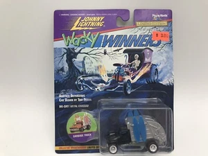 Johnny Lightning 1996 Wacky Winners Series Black-Silver Surf Garbage Truck - Picture 1 of 3