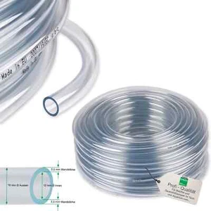 PVC Hose 12/16mm 50 Metre Transparent Aquarium Hose Pond Water Air - Picture 1 of 4
