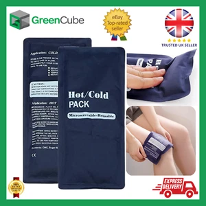 Microwaveable Hot/Cold Ice Gel Pack First Aid Sprain Back Muscle Pain Relief Pad - Picture 1 of 7