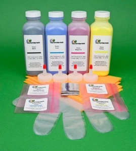 4-Color Toner Refill Kit with Chips for Toshiba e-STUDIO 205cp 220cp - Picture 1 of 1