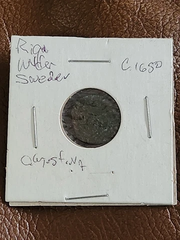Sweden 1650 Queen Chistina Antique Coin Cover