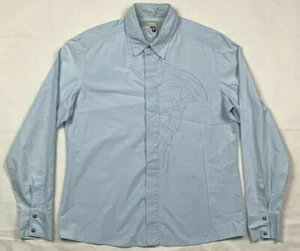 Versace Couture Big Medusa camicia uomo con bottoni XL blu chiaro D2 - Foto 1 di 11