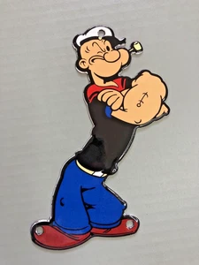 VINTAGE POPEYE CARTOON SAILOR MOTOR OIL SODA POP GAS OIL DISNEY PORCELAIN SIGN - Picture 1 of 10