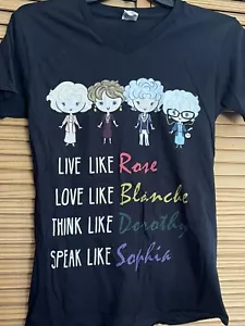 T-shirt donna ragazza dorata taglia small nera Betty bianca viva come rosa - Foto 1 di 2