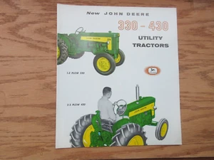 John Deere 330 And 430 Tractor Brochure 20 Page BEAUTIFUL MINT ORIGINAL !! - Picture 1 of 12