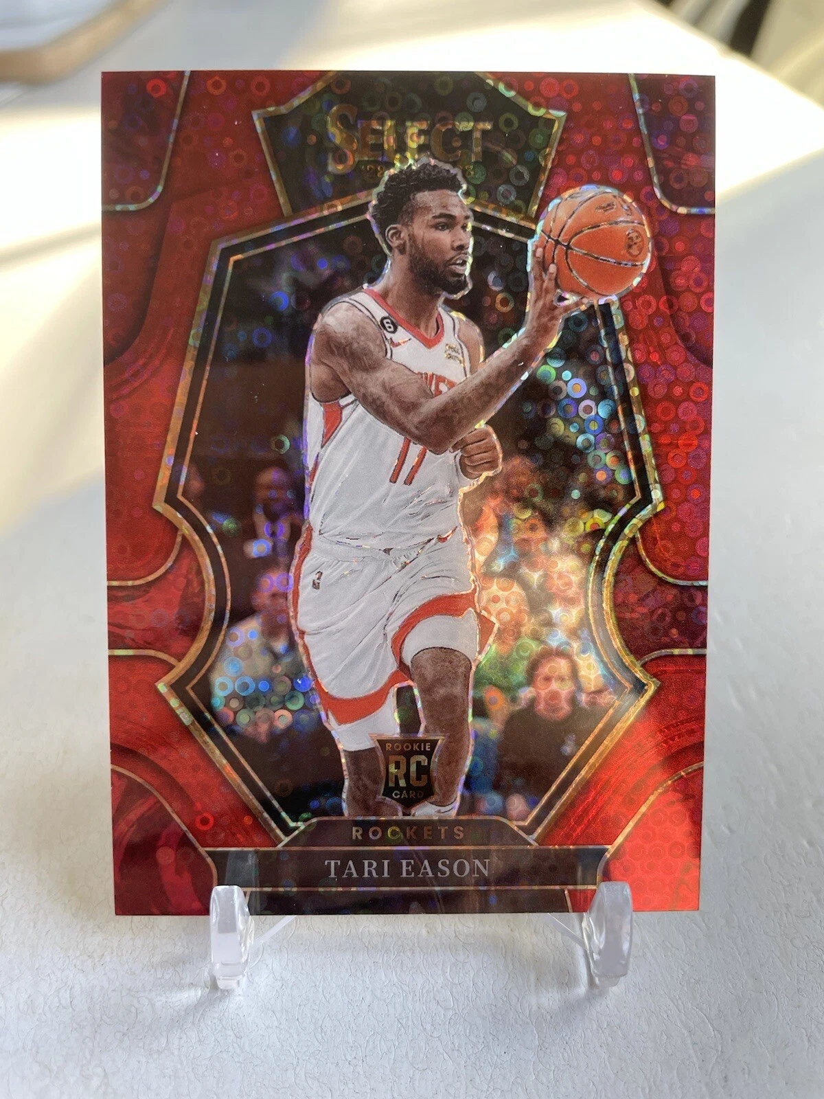 2022-23 Select Tari Eason Premier Level  Red Disco Prizm Rookie RC /49 Rockets