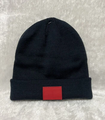 Tommy Hilfiger Gorro Azul Marino Nuevo con Etiquetas Nuevo Original con Etiquetas Frontales Logo Foto 1 de 4