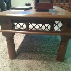 oak coffee table with storage used - Picture 1 of 2