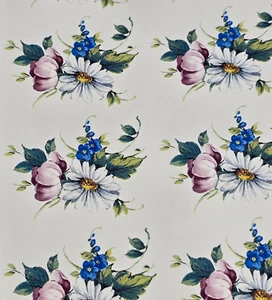 Vintage Aufkleber Transfers Wasserrutschen Keramik Basteln FLORAL Lot #126 - Bild 1 von 6