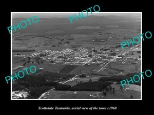 ANTIGUA FOTO HISTÓRICA 8x6 DE SCOTTSDALE TASMANIA VISTA AÉREA DE LA CIUDAD c1960 - Imagen 1 de 1