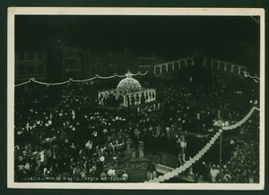 VENEZIA (VE) PONTE RIALTO FESTA NOTTURNA ANIMATISSIMA VIAGGIATA ANNO 1949 (385) - Foto 1 di 1