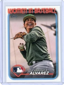 2024 TOPPS SERIES 2 VERONICA ALVAREZ ROOKIE WOMEN IN BASEBALL SP USA NATIONAL - Picture 1 of 3