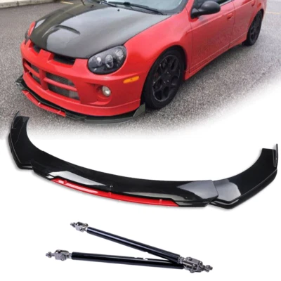 For Dodge Neon SRT-4 SXT RT Red Front Bumper Chin Lip Splitter Spoiler Body Kit Foto 1 de 4