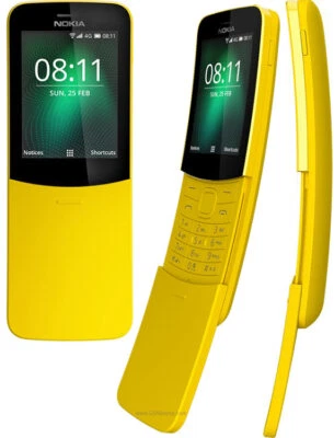 Nokia 8110 4G Unlocked 4GB Dual Sim KaiOS 2.5.1 Slide Banana Cellphone Yellow - Bild 1 von 4