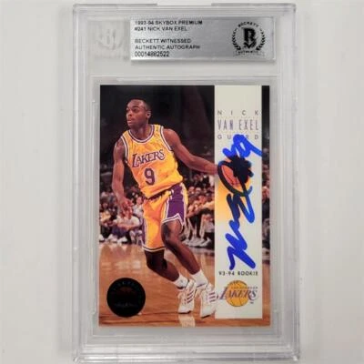 Nick Van Exel autograph signed 1993-94 Skybox RC rookie card BGS BAS Witness - Image 1 of 2