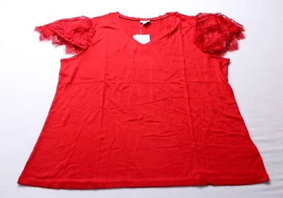 Top para mujer LulaRoe calce relajado Destiny manga encaje DH3 rojo XL NUEVO CON ETIQUETAS Foto 1 de 4