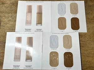 2 x Gucci Silk Priming Serum & Natural Finish Fluid Foundation Sample Cards New - Picture 1 of 3