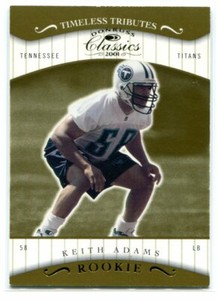 2001 Donruss Classics Timeless Tributes 146 Keith Adams Rookie 94/100
