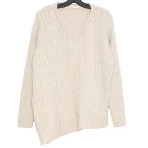 Athleta Women's Northern Lights Wool Cashmere Cable Chunky Side Zip Sweater Med - Picture 1 of 10