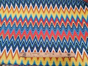 Double Brushed Bright Mod Chevron   Knit Fabric  By the Yard   Bfab