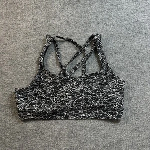 Lululemon ENERGY Sports Bra Black White Pattern Size 4 - Picture 1 of 9