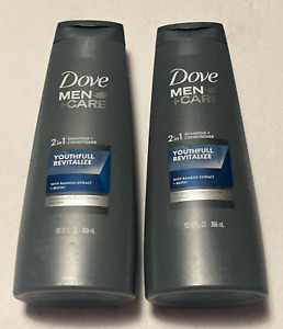 2 PACK Dove Men+Care 2-in-1 Shampoo & Conditioner, Youthfull Revitalize 12 OZ