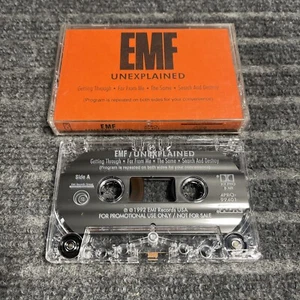 EMF Unexplained Promo Cassette Tape EMI Records 1992 Radio Station Demo - Picture 1 of 3