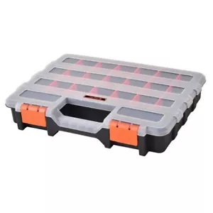 Screw Nut Bolts Organiser 21 Removeable Tab Divider Compartment Storage Tool Box - Picture 1 of 5