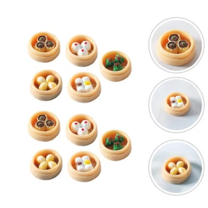 10 Pcs Simulation Food Model Miniature Adornment Steamed Dumplings - Picture 1 of 12