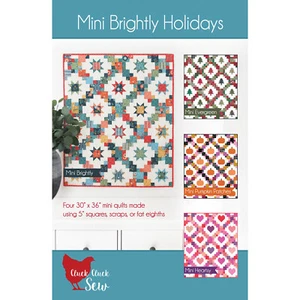 MINI BRIGHTLY HOLIDAYS Pattern ~ by Cluck Cluck Sew ~ 4 Quilts ~ 5" Charm Square - Picture 1 of 2
