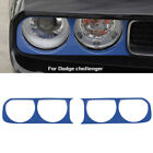 Blue Front Headlight Trim Cover Bezel for Dodge Challenger 2009-2014 Accessories