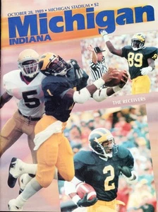 1989 MICHIGAN WOLVERINES VS INDIANA OCTOBER 28TH FOOTBALL PROGRAM - Picture 1 of 2