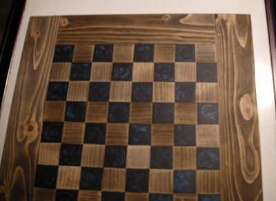 New Beautiful Handmade Wooden BLUE 23"x23" Chess board game No Pieces CHRISTMAS - Image 1 of 4