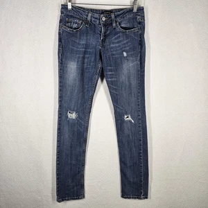 Levi's 524 Jeans Donna Taglia 7 Med Too Superlow Medium Wash Pantalone Denim Blu - Foto 1 di 22