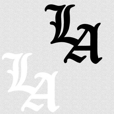 Los Angeles Old English LA  Decal Stickers (More colors available) - Image 1 of 2