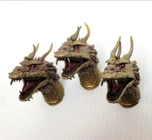 BANDAI ICHIBAN KUJI KING GHIDORAH 1964 Godzilla Showa All Three Head Magnet Set - Picture 1 of 2