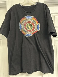 T-Shirt ELO Electric Light Orchestra Jeff Lynne's Band Nera Uomo 2XL GUC USATA - Foto 1 di 6